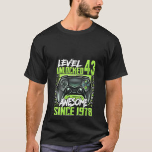 Camiseta Mulheres de nível 43 desbloqueadas incríveis desde