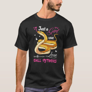 Camiseta Mulheres de Python Bola Só Uma Garota Que Ama Pyth