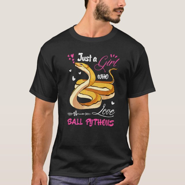 Camiseta Mulheres de Python Bola Só Uma Garota Que Ama Pyth (Frente)