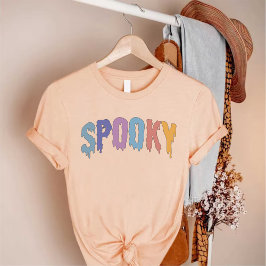 Camiseta Mulheres de Script Moderno do Fantasma de Hallowee