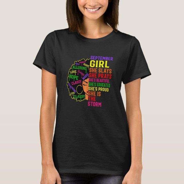 Camiseta Mulheres de setembro Menina Que Ela Apresenta E Re (Frente)