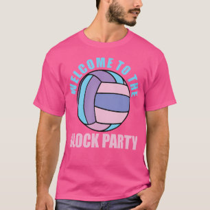 Camiseta Mulheres De Voleibol Bem-Vindo À Festa De Bloco Vo