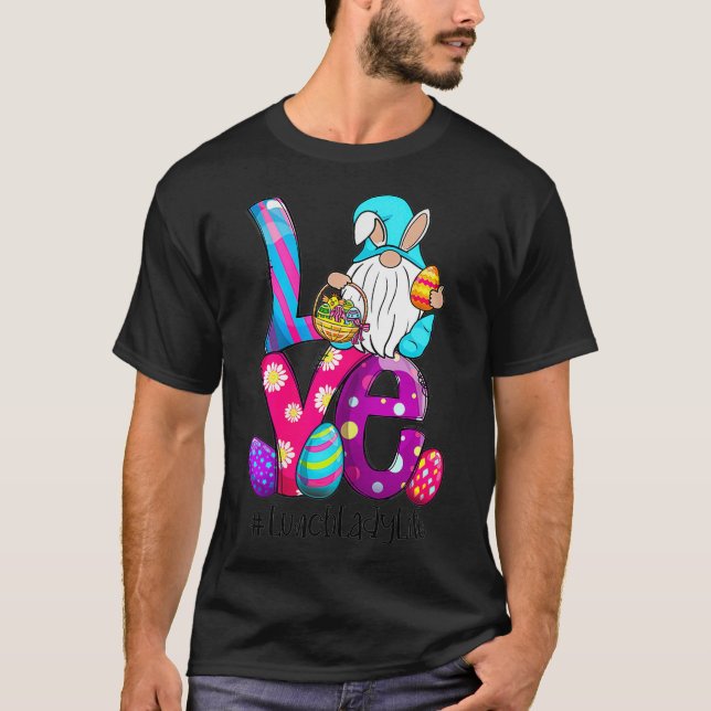 Camiseta Mulheres Dia da Páscoa Gnomo Amor Almoço Senhora C (Frente)