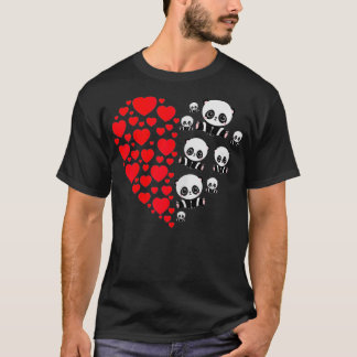 Camiseta Mulheres Dias de os namorados Panda Corações Adora