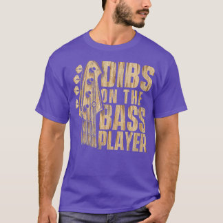 Camiseta Mulheres Dibs No Jogador De Baixo Guitarrista Bass