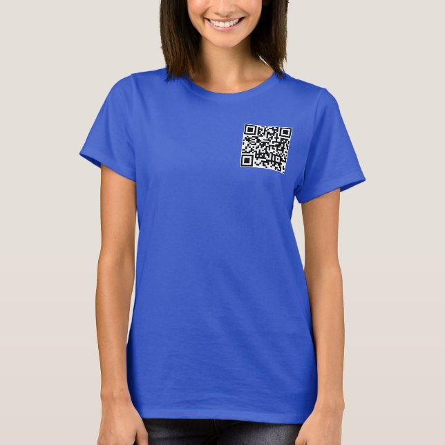 Camiseta Mulheres Digitalizam-me Código QR Duplo Lado Profu (Frente)