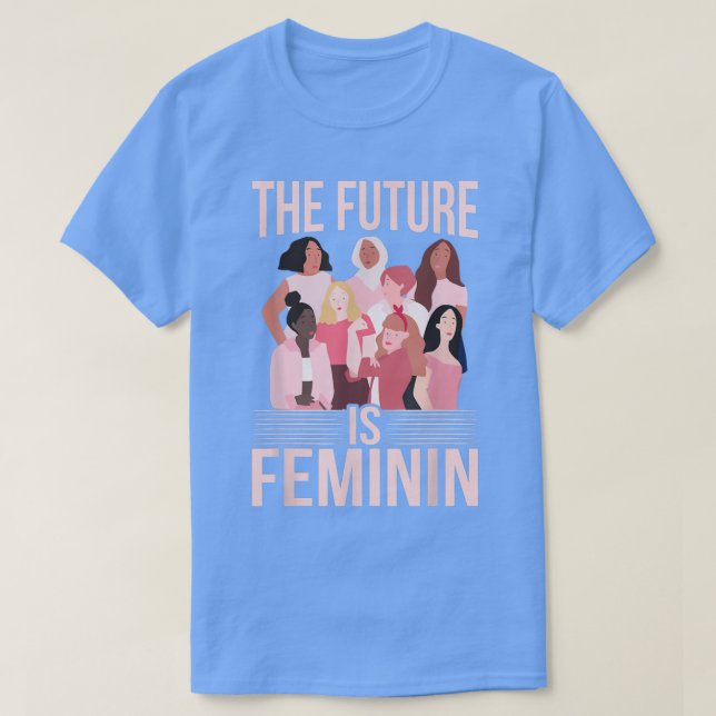 Camiseta Mulheres Direitos Femininas Empoderamento Rainbow  (Frente do Design)