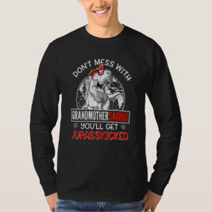 Camiseta Mulheres Diversão Mulheres Retro Avô Dinossauro