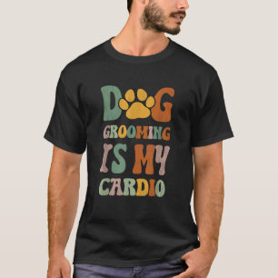 Camiseta Mulheres divertido vintage cão pet tosador salão C