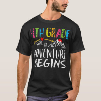 Camiseta Mulheres do 4º ano onde a aventura começa a ensina