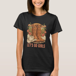Camiseta Mulheres do Campo Rodeio Mulher Chapéu de Cowboy B