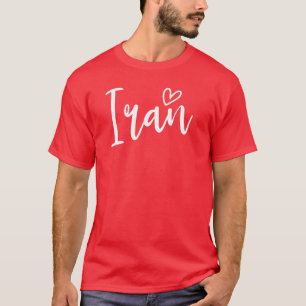 Camiseta Mulheres do Coração do Irã Amam o Irã