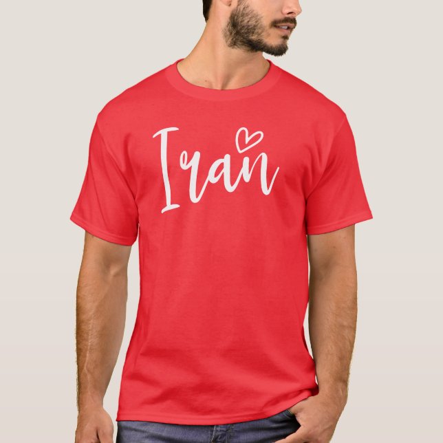 Camiseta Mulheres do Coração do Irã Amam o Irã (Frente)