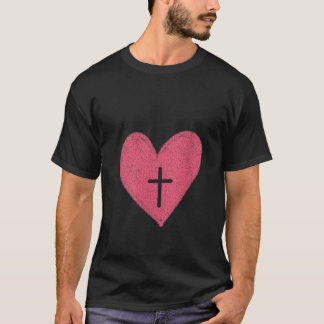 Camiseta Mulheres do Coração Vermelho Cruzado Amor Presente