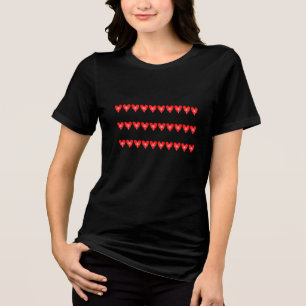 Camiseta Mulheres do Coração Vermelho feliz dia de os namor