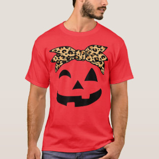Camiseta Mulheres do Dia das Bruxas, Jack O Lanterna Leopar