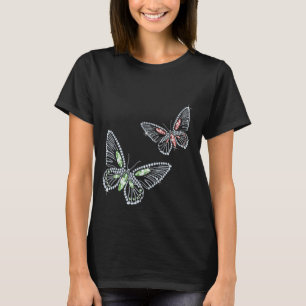 Camiseta Mulheres do diamante de Butterflys do cristal de