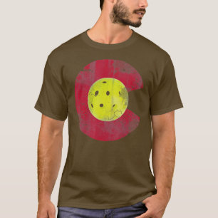 Camiseta Mulheres do Jogador de Pickleball do Colorado Flag