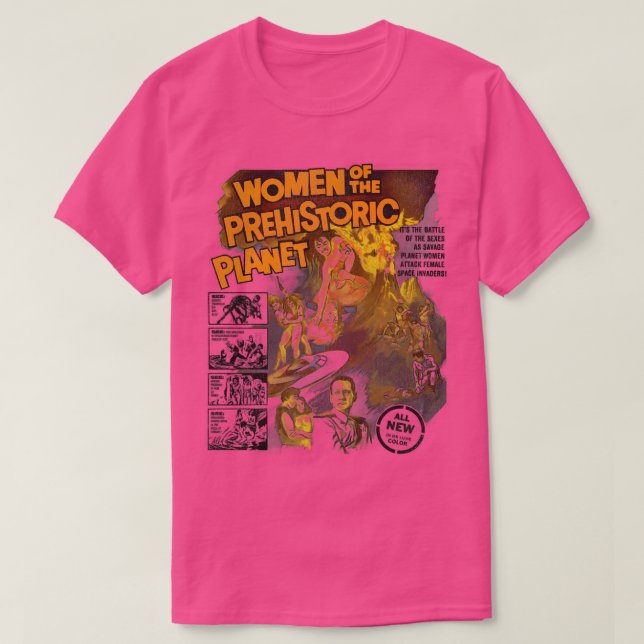 Camiseta Mulheres do Planeta Pré-Histórico (Frente do Design)