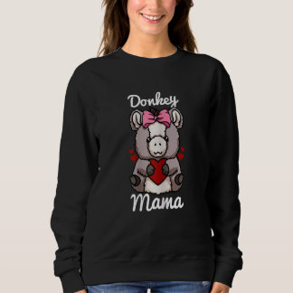 Camiseta Mulheres Donkey Mama Deinger Heart Donkey Animal C