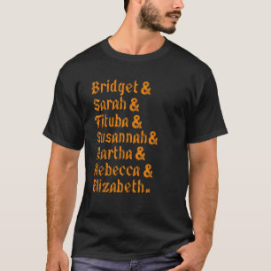 Camiseta Mulheres dos Julgamentos das Bruxas de Salem 1692