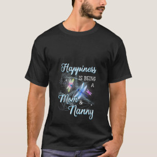 Camiseta Mulheres Dragonfly Felicidade É Ser Mãe E Nann