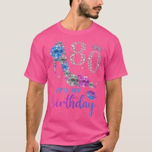 Camiseta Mulheres É a minha 80 Calçado roxa Feliz 80 bi