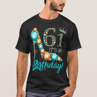 Camiseta Mulheres É a minha Calçado de 61 anos Feliz 61 ano