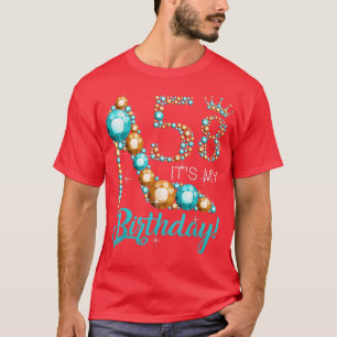 Camiseta Mulheres É a minha "Coroa do 58º Calçado" Feliz 58
