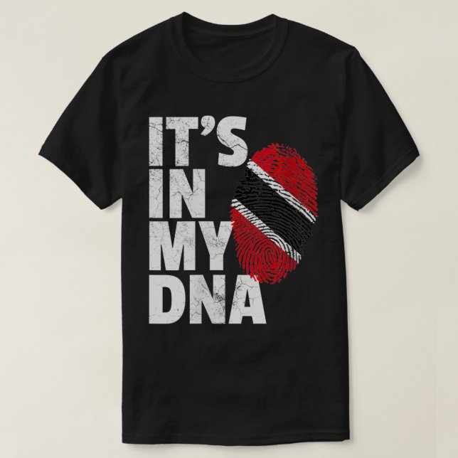 Camiseta Mulheres é no meu DNA, Trinidad e Tobago, o princi (Frente do Design)