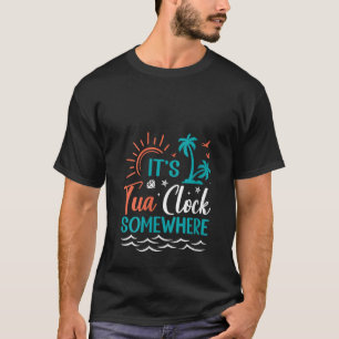 Camiseta Mulheres é Tua Relógio Algures V Pescoço