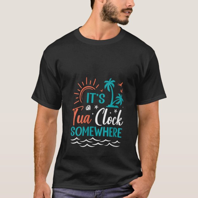 Camiseta Mulheres é Tua Relógio Algures V Pescoço (Frente)