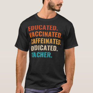 Camiseta Mulheres Educadas Cafeinadas Vacinadas Vacinadas D