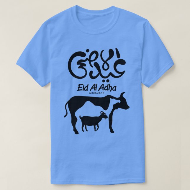 Camiseta Mulheres Eid Al Adha Eid Mubarak Happy Eid Day Mus (Frente do Design)