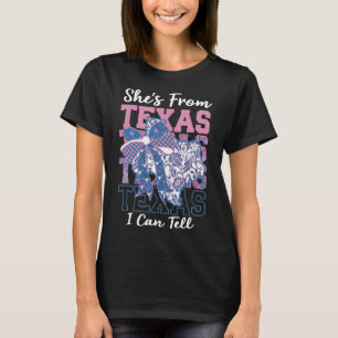 Camiseta Mulheres Ela é do Texas Posso Dizer Retro Vintage