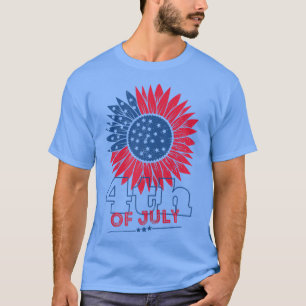 Camiseta Mulheres Em 4 De Julho Estados Unidos Bandeira Des