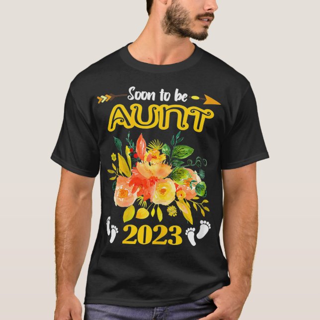 Camiseta Mulheres Em Breve A Ser Tia Est 2023 Tias De Gravi (Frente)