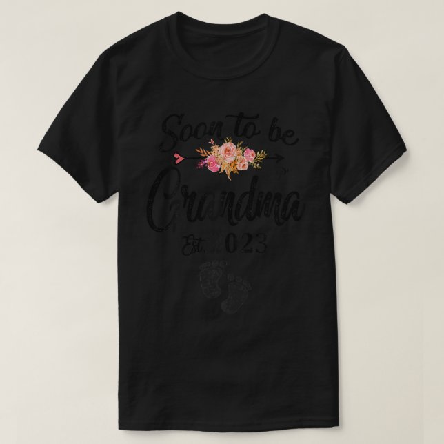 Camiseta Mulheres em breve serão vovó Dia de as mães de cam (Frente do Design)