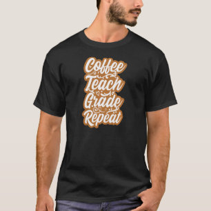 Camiseta Mulheres em Campanha de Café Repetição de Nível de