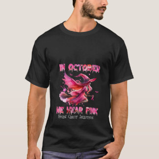 Camiseta Mulheres Em Outubro Usamos Rosa Bruxa V Neck