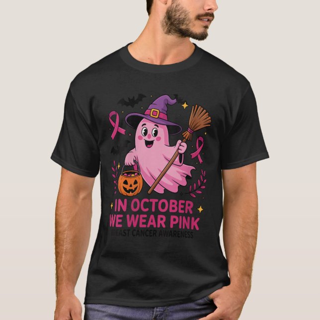 Camiseta Mulheres Em Outubro Vestimos Nk Ghost Witast Ca (Frente)