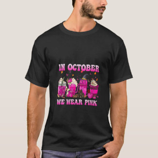 Camiseta Mulheres Em Outubro Vestimos Pumpkin De Café Queda