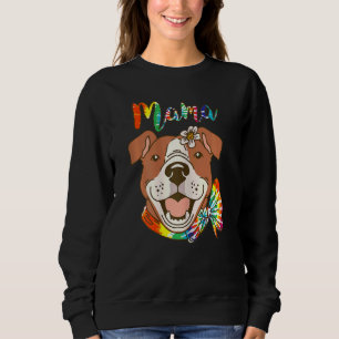 Camiseta Mulheres em Pitbull Mãe Cachorro Pittie Mama Feliz