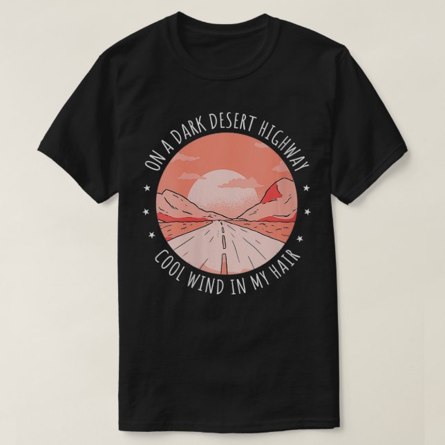 Camiseta Mulheres Em Uma Estrada Escura Do Deserto Vento Le (Frente do Design)