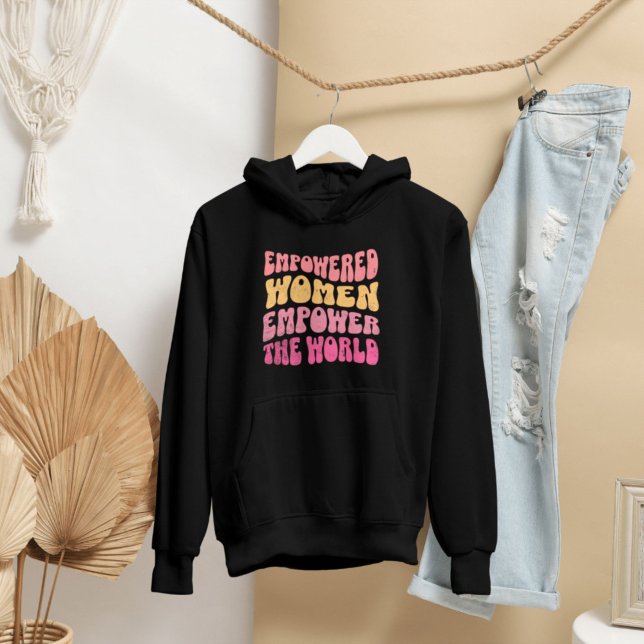 Camiseta Mulheres empoderadas capacitam o mundo feminista (female empowerment black feminist hoodie)