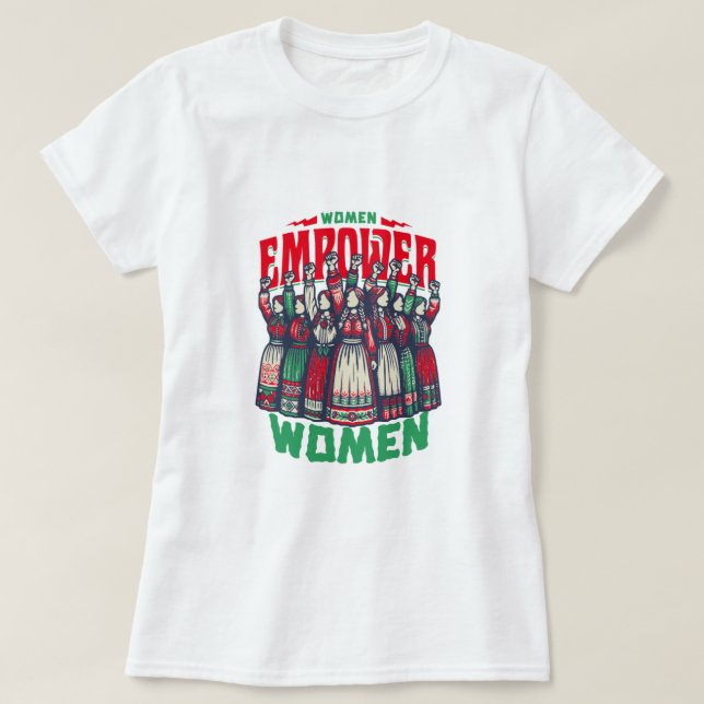 Camiseta Mulheres Empoderam Mulheres – Feminista (Frente do Design)