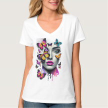 Mulheres encaram e borboletas, fantasia