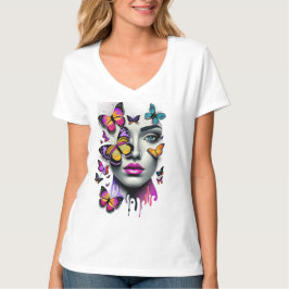 Camiseta Mulheres encaram e borboletas, fantasia