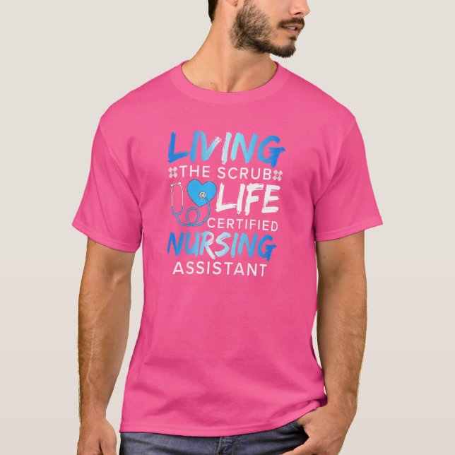 Camiseta Mulheres Enfermando Assistente Médico Scrub Life (Frente)