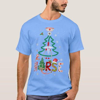 Camiseta Mulheres Enfermeiram Árvore de Natal Stethoscope R